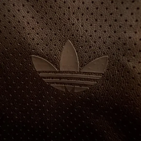 Adidas Originals Faux Leather Baseball Jersey Men's Large Black Snap Down 2024 - Picture 5 of 16